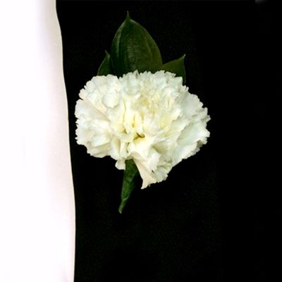 White Carnation Boutonniere