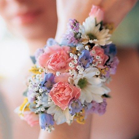 Pastel Toned Wrist Corsage