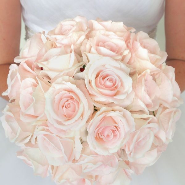 Blush Pink Rose Bridal Bouquet – Bunches Direct Canada