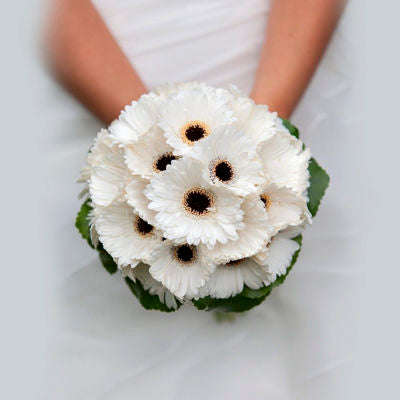 White Gerbera Bridal Bouquet