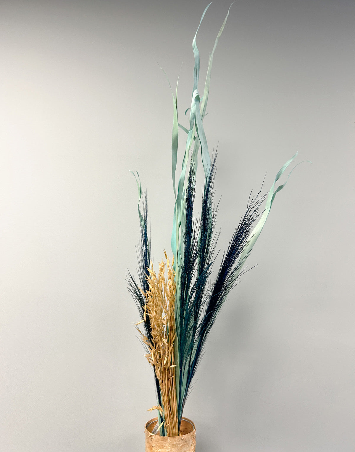 Powder Blue Dried Decorative Tall Grasses
