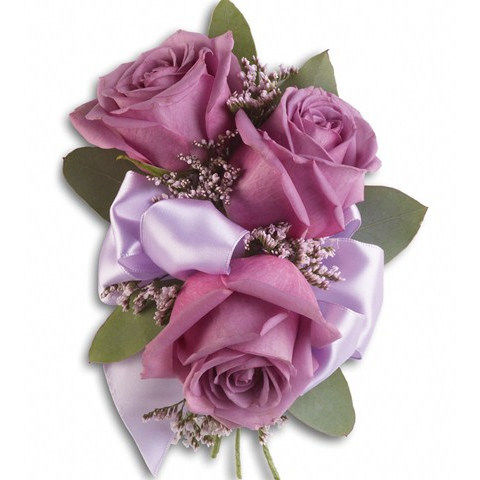 Purple Rose Pin Corsage