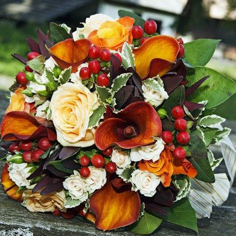 Touches of Fall Bridal Bouquet – Bunches Direct Canada